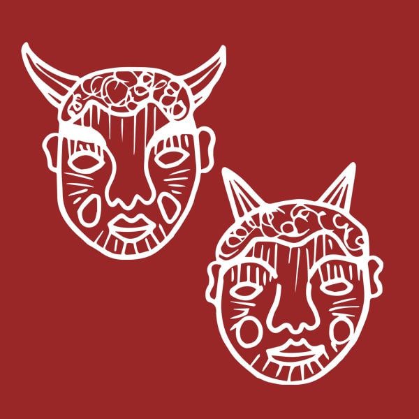 Diabos de Amarante :: t-shirt unisexo bordeaux - Image 2