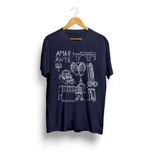 Ícones de Amarante :: t-shirt unisexo azul escuro